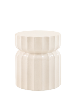 Gallery Direct Cirella Round Garden Side Table, Cream, Cream