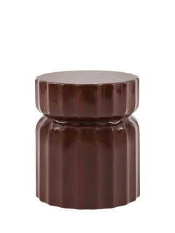 Gallery Direct Cirella Round Garden Side Table, Rust, Rust