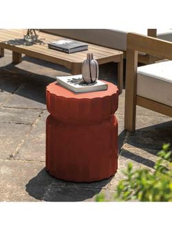 Gallery Direct Cirella Round Garden Side Table, Rust - view 2, Rust