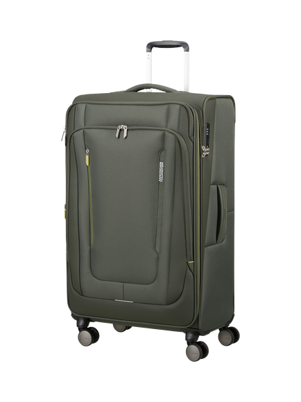 American Tourister Wanderlite Expandable Large Spinner Suitcase, 108L, Dark Khaki