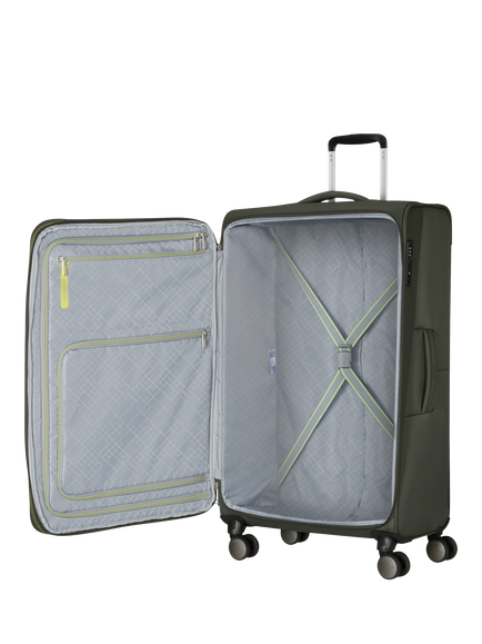 American Tourister Wanderlite Expandable Large Spinner Suitcase, 108L - view 2, Dark Khaki