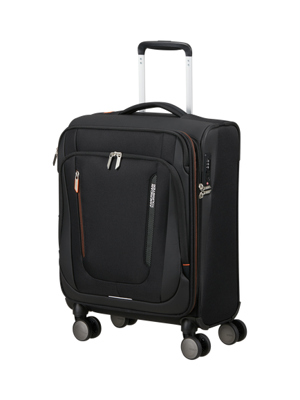 American Tourister Wanderlite Expandable 8-Wheel Cabin Suitcase, 45L, Shadow Black1