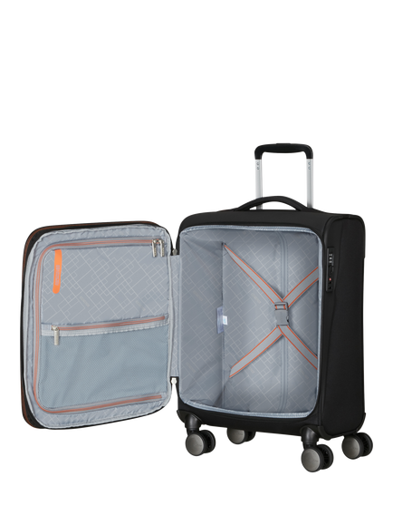 American Tourister Wanderlite Expandable 8-Wheel Cabin Suitcase, 45L - view 2, Shadow Black1