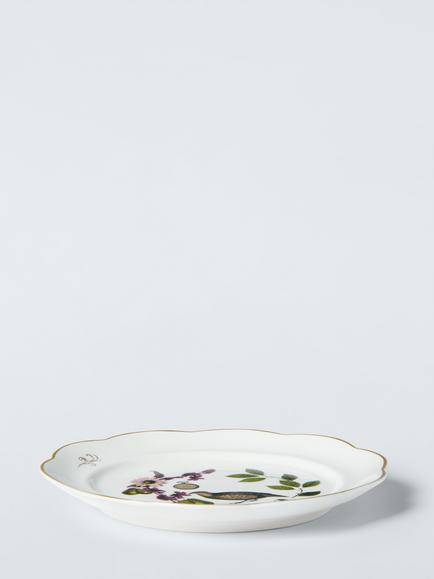 John Lewis 12 Days of Christmas Partridge in a Pear Tree Fine China Side Plate, 19.6cm, White/Green - view 2, Multi