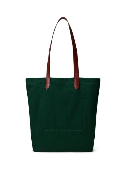 Ralph Lauren US Open Shopper Tote Bag, Green - view 2, Moss Agate