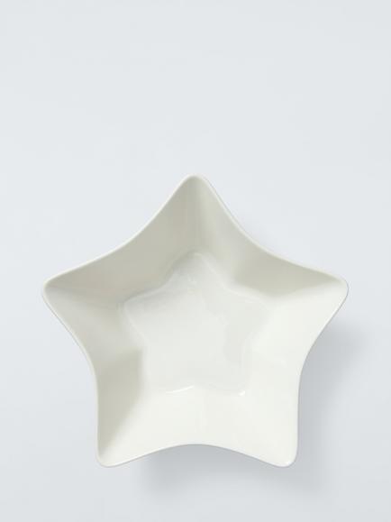 John Lewis Star Fine China Serving Dish, 26cm, White - view 2, White