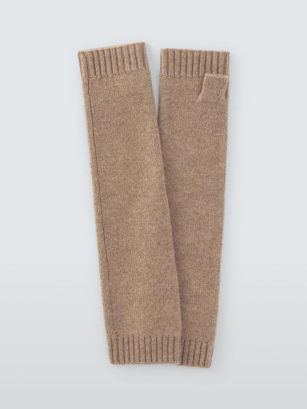 John Lewis Cashmere Fingerless Sleeves, Camel, Camel