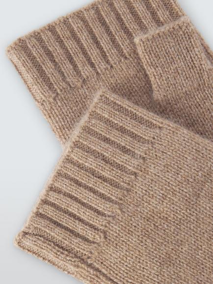 John Lewis Cashmere Fingerless Sleeves, Camel - view 2, Camel