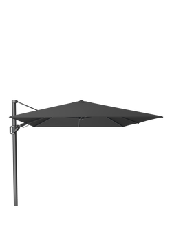 Pacific Premium Challenger T2 Rectangular Free-Arm Tilt Parasol & Base with Cover, 3.5 x 2.6m - view 2, Faded Black