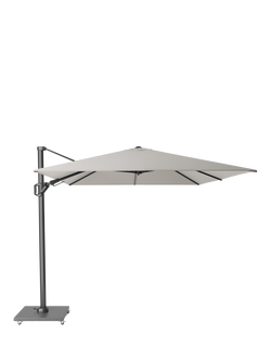 Pacific Premium Challenger T2 Rectangular Free-Arm Tilt Parasol & Base with Cover, 3.5 x 2.6m, Manhattan Grey