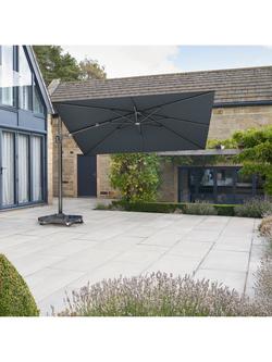 Pacific Premium Nexus T2 Free-Arm Tilt Parasol & Base with Cover, 3m - view 2, Faded Black