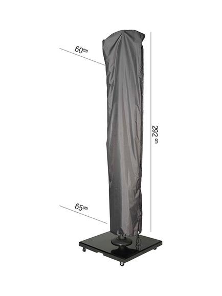 Pacific Platinum Aerocover for Free-Arm Parasol, 292 x 65cm - view 2, Grey