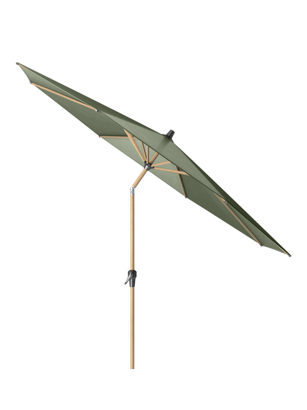 Pacific Riva Centre Pole Round Parasol & Base with Cover, 3m - view 2, Olive Green