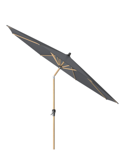 Pacific Riva Centre Pole Round Parasol & Base with Cover, 3m - view 2, Anthracite Grey