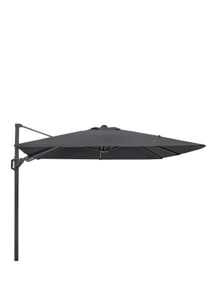 Pacific Voyager T2 Cantilever Tilt Square Parasol & Base with Cover, 2.7m, Anthracite Grey