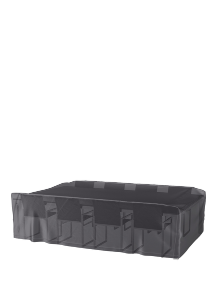 Pacific Rectangular Large Garden Furniture Set Platinum Aerocover, 305 x 190 x 85cm, Grey