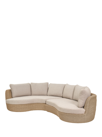 Pacific Kampala Wicker 6-Seater Corner Garden Lounge Set, Natural - view 2, Natural