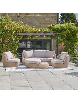 Pacific Kampala Wicker 6-Seater Garden Lounging Set, Natural - view 2, Natural