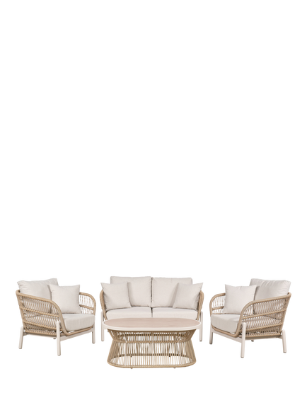 Pacific Martic 4-Seater Garden Lounging Set, Natural, Natural