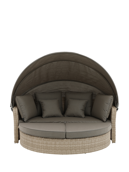 Pacific Bermuda Woven Garden Day Bed, Sandy Beige, Sandy Beige