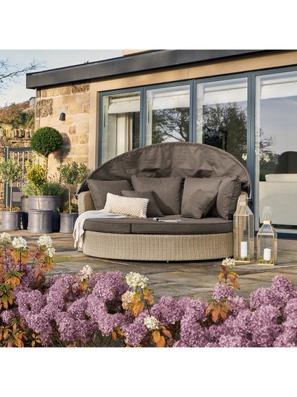 Pacific Bermuda Woven Garden Day Bed, Sandy Beige - view 2, Sandy Beige