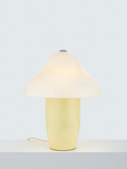 John Lewis Nora Glass Table Lamp, Buttermilk, Buttermilk