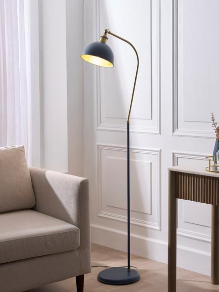 John Lewis Baldwin Floor Lamp - view 2, Matt Loch Blue