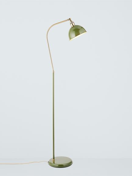 John Lewis Baldwin Floor Lamp, Gloss Avocado