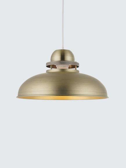 John Lewis Baldwin Easy Fit Pendant Ceiling Shade, Antique Brass, Antique Brass