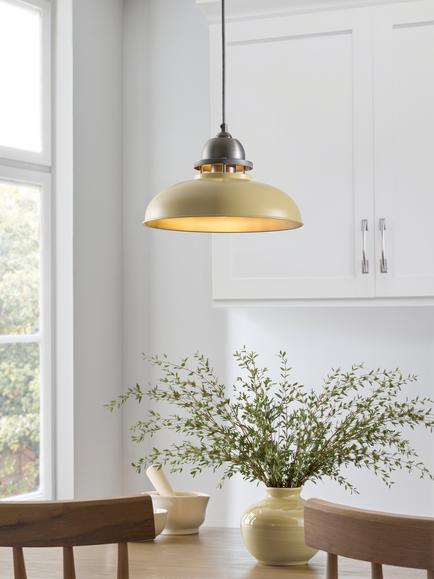 John Lewis Baldwin Easy Fit Pendant Ceiling Shade, Butter - view 2, Butter