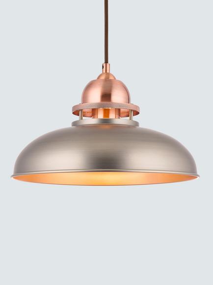 John Lewis Baldwin Easy Fit Pendant Ceiling Shade, Pewter, Pewter