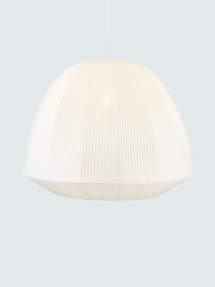 John Lewis Blake Pleat Easy Fit Pendant Ceiling Shade, 42cm, Marshmallow, Marshmallow