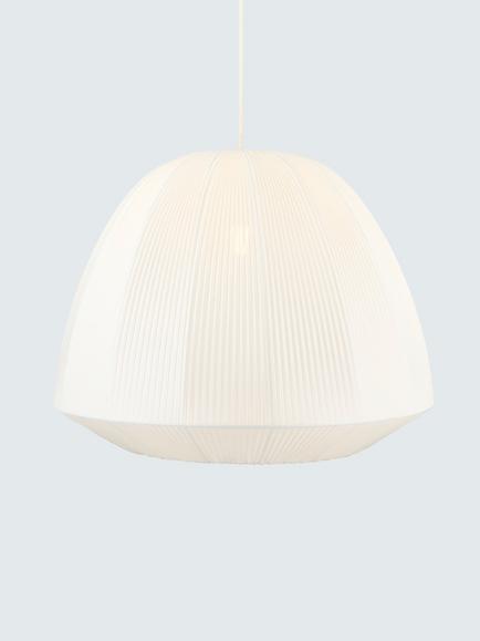 John Lewis Blake Pleat Easy Fit Pendant Ceiling Shade, 55cm, Marshmallow, Marshmallow