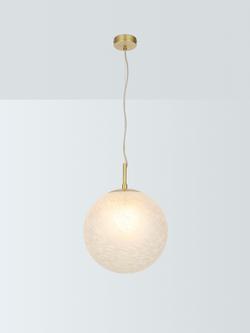 John Lewis Modern Moon Pendant Ceiling Light, Frosted Confetti Glass, Frosted Confetti Glass
