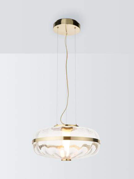 John Lewis Parafina Pendant Ceiling Light, Polished Brass Effect, Polished Brass Effect