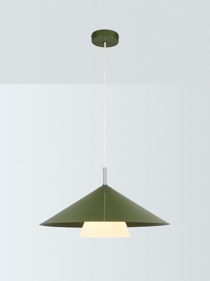 John Lewis Pique Pendant Ceiling Light, Avocado