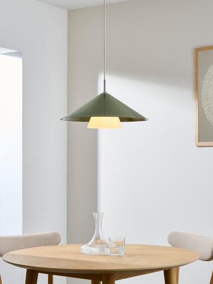 John Lewis Pique Pendant Ceiling Light - view 2, Avocado