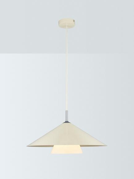 John Lewis Pique Pendant Ceiling Light, Putty