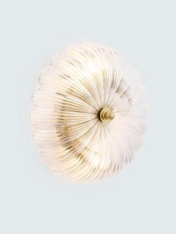 John Lewis Lily Glass Wall/Ceiling Light, Clear, Clear Glass