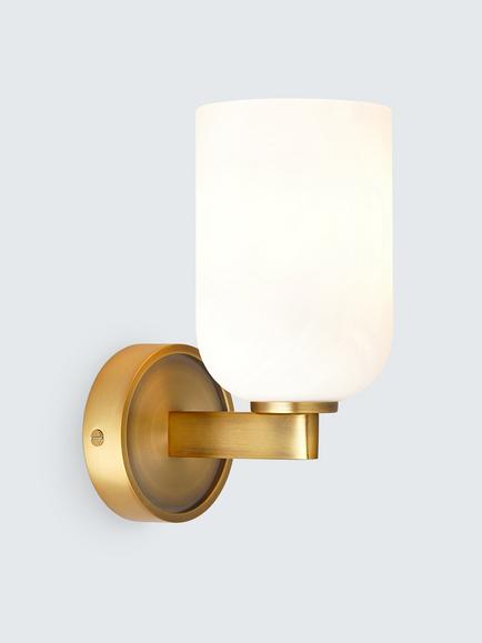 John Lewis Samir Wall Light, Warm Matt Antique Brass, Warm Matt Antique Brass