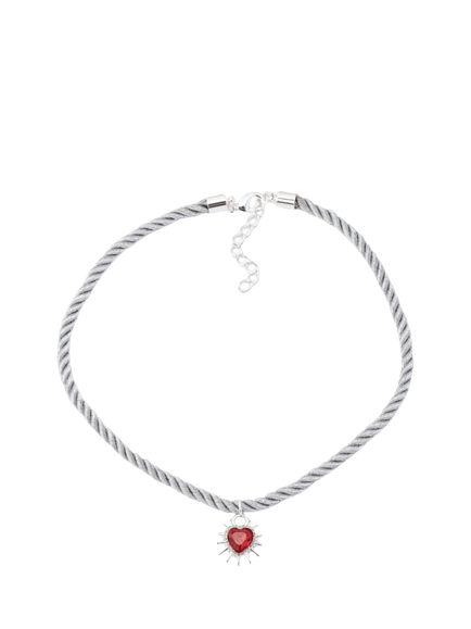 frkl. Spike Heart Necklace, Silver, Silver