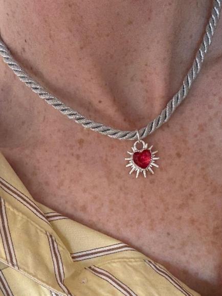 frkl. Spike Heart Necklace, Silver - view 2, Silver