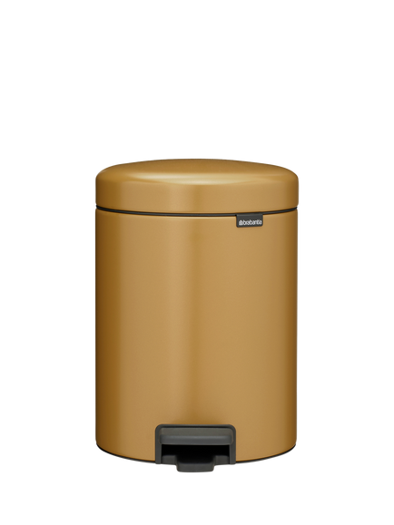 Brabantia newIcon Pedal Bin, 5L, Warm Gold