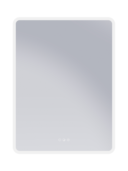 John Lewis Rova Touch Control Illuminated Rectangular Bathroom Mirror, Silver, Mirror