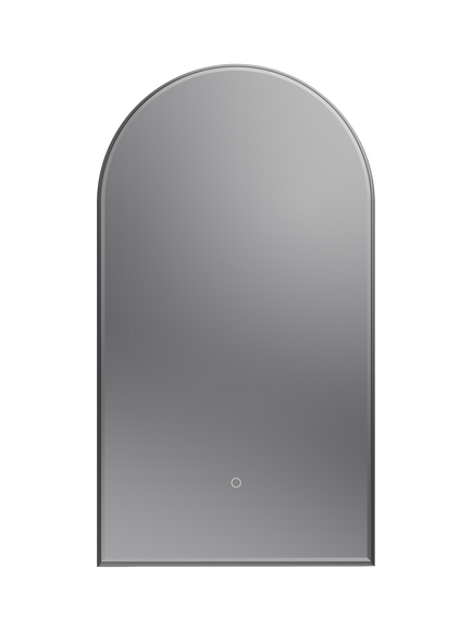 John Lewis Astryx Touch Control Illuminated Arched Bathroom Mirror - view 2, Gunmetal