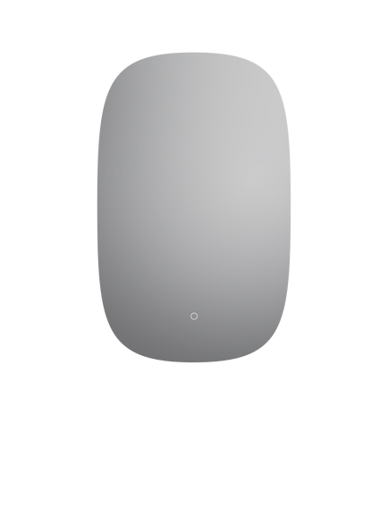 John Lewis Vexa Touch Control Illuminated Organic Shape Bathroom Mirror, Silver, Mirror