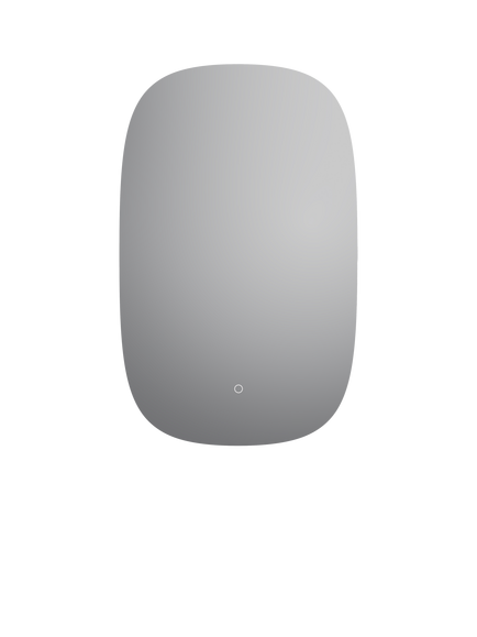 John Lewis Vexa Touch Control Illuminated Organic Shape Bathroom Mirror, Silver - view 2, Mirror
