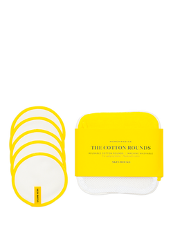 Skin Rocks The Cotton Rounds Reusable Facial Pads, x 5 - view 2, White, Yellow Trim