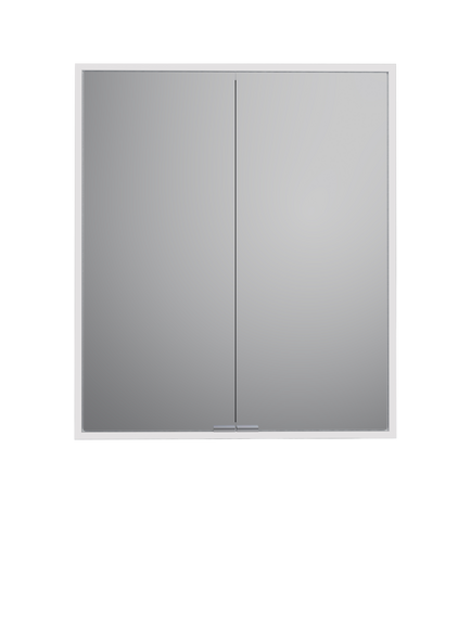 John Lewis Vaya 2 Door Mirrored, Colour Changing Illuminated Bathroom Cabinet with Demister, Silver - view 2, Silver