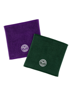 Christy Wimbledon Classic Face Cloths, Pack of 2, Green/Purple, Green Purple